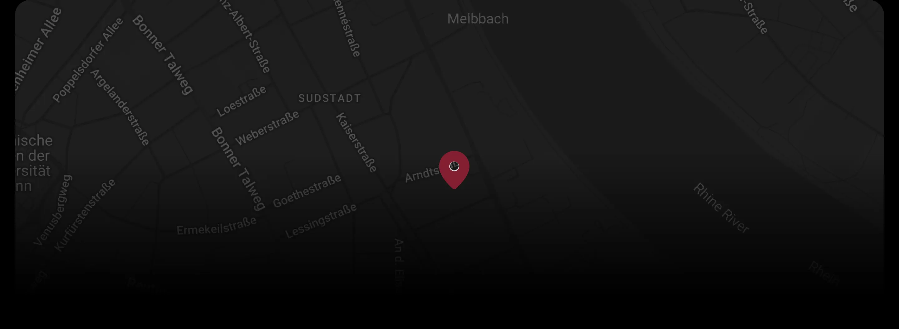 Karte mit dem Standort von Katze an der Mainzer Straße in Bonn